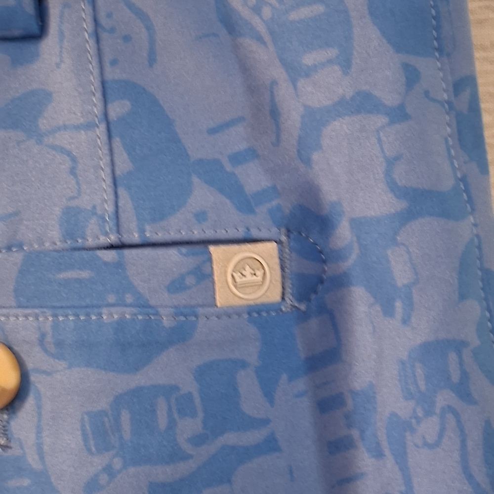Peter Millar Light Blue Patterned Shorts - Picture 6 of 6